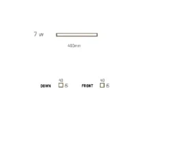 Applique murale, LED40, frêne, 2700K, L40cm - TUNTO