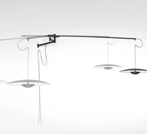 Applique murale, LED, 2700k, 698lm, pivotante, Ginger A XL 42, avec interrupteur, wengé, L132cm - Marset