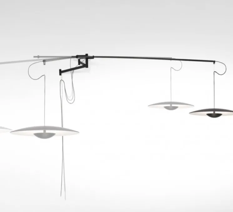 Applique murale, LED, 2700k, 698lm, pivotante, Ginger A XL 42, avec interrupteur, wengé, L132cm - Marset