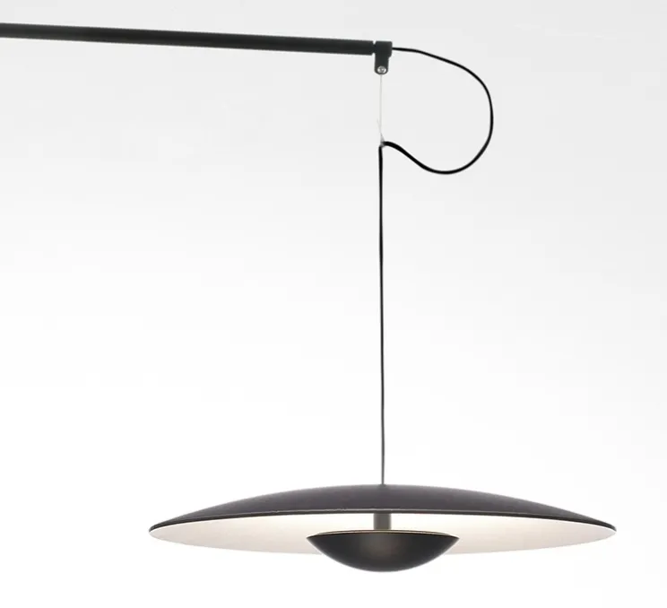 Applique murale, LED, 2700k, 698lm, pivotante, Ginger A XL 42, avec interrupteur, wengé, L132cm - Marset
