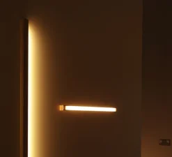 Applique murale, LED40, noyer, 2700K, 400lm, L40cm - TUNTO