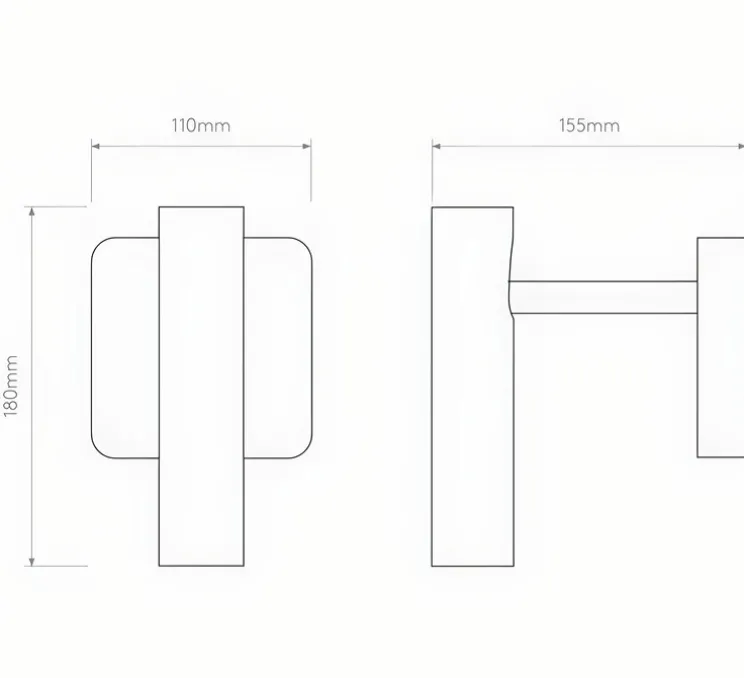 Applique murale, Leda Single, noir, L11cm, H18cm - Astro