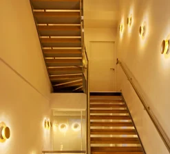 Applique murale, Lederam W, or, LED, dim, 2700K, 1550 lm, Ø17cm, H17cm - Catellani & Smith