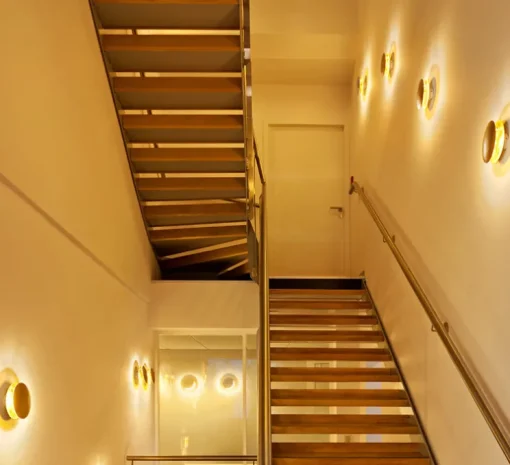 Applique murale, Lederam W, or, LED, dim, 2700K, 1550 lm, Ø17cm, H17cm - Catellani & Smith