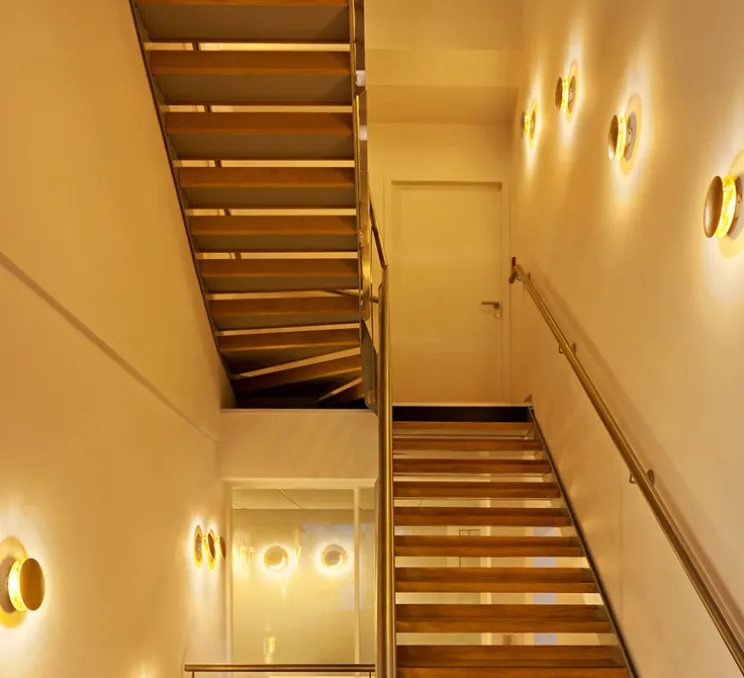 Applique murale, Lederam W, or, LED, dim, 2700K, 1550 lm, Ø17cm, H17cm - Catellani & Smith