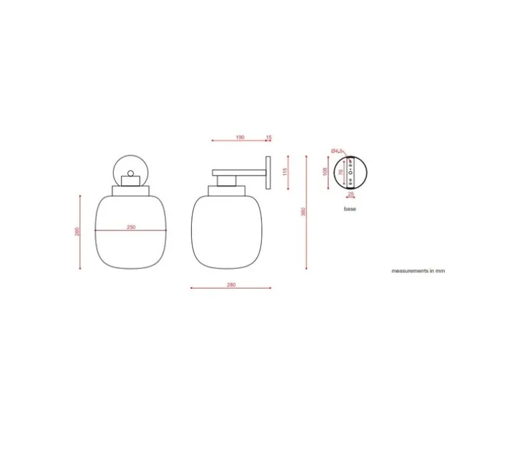 Applique murale, Legier 557.42, verre fumé, laiton, IP40, LED, dim, 2700K, 1200 lm, Ø25cm, H38cm - Tooy