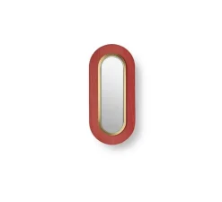 Applique murale, Lens Oval, bois naturel de cerisier, doré, LED, 2700K, L22cm, H45,5cm - LZF