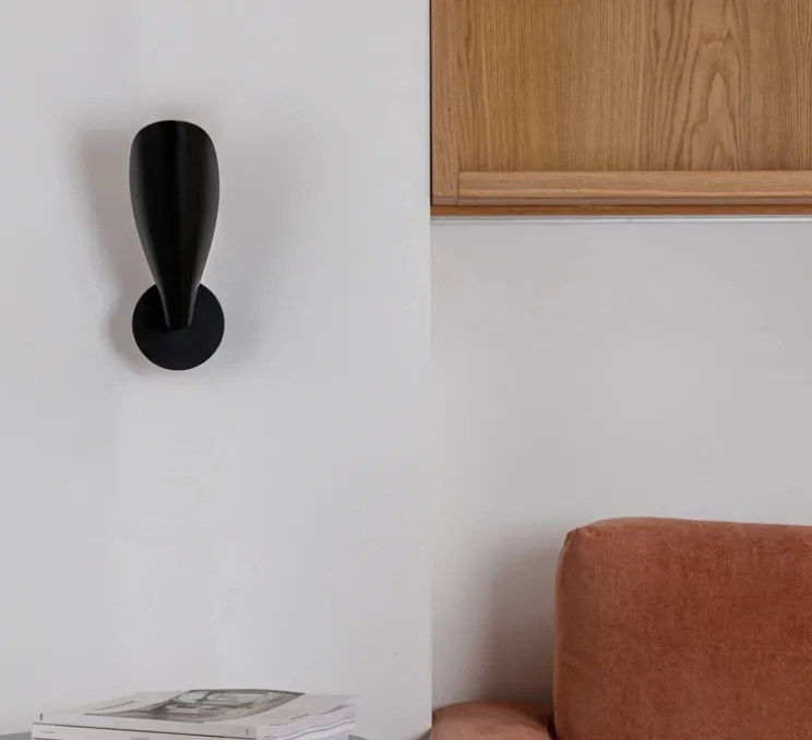 Applique murale, Liggera, noir, L12cm, H28,73cm - Faro