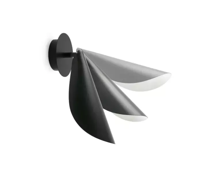 Applique murale, Liggera, noir, L12cm, H28,73cm - Faro