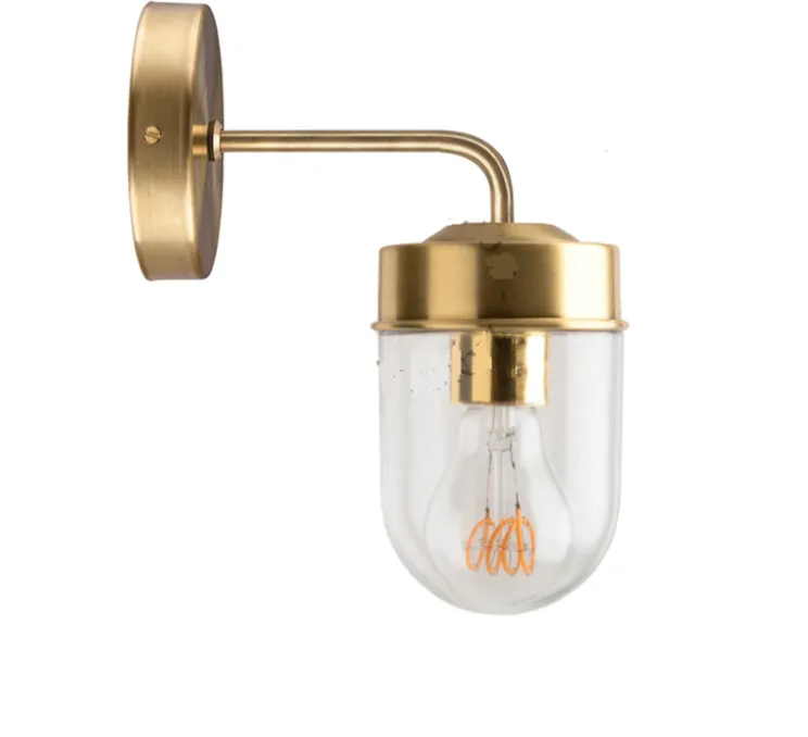 Applique murale, Light.136, avec glass008, laiton, Ø9,5cm, H11cm - Zangra