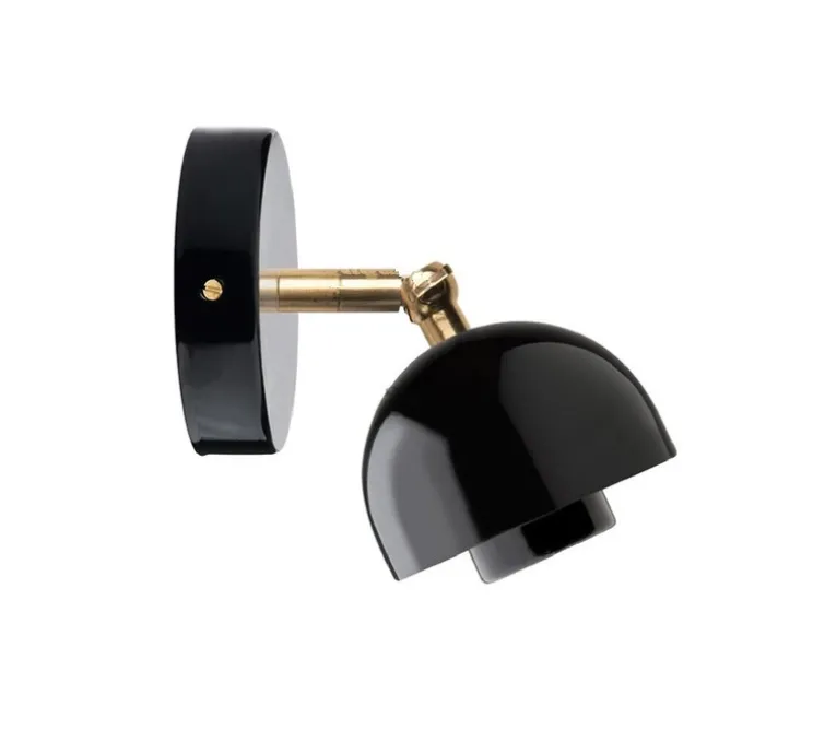 Applique murale, Light.036, avec glass006, blanc & noir, Ø14,5cm, P27,9cm - Zangra