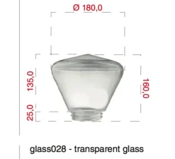 Applique murale, Light.072, avec glass028, verre transparent, blanc, Ø11cm, H8cm - Zangra