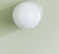 Applique murale, Light.005, avec glass001, blanc, Ø8,5cm, H6cm - Zangra