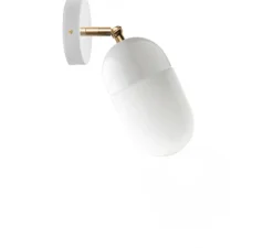Applique murale, Light.036, avec Glass018, blanc, L15cm, H20cm - Zangra