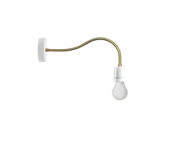 Applique murale, Light.040, blanc, laiton, Ø10cm, L48cm - ZANGRA