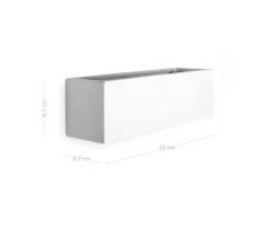 Applique murale, light.032.002.25, blanc, L25cm, H8,7cm - Zangra