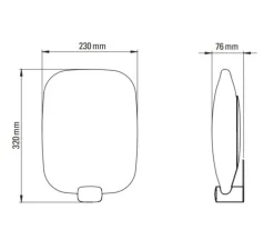 Applique murale, Light Me Tender Vertical, verre, or, IP44, LED, dim, 2700K, 1430 lm, L23cm, H32cm - DCW éditions Paris