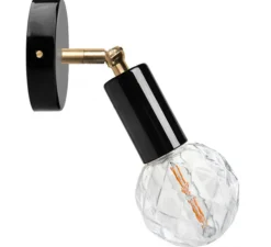 Applique murale, light.047, noir, L10cm, H10cm - Zangra