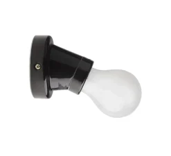 Applique murale, Light.002, noir, Ø8cm, H7,5cm - Zangra