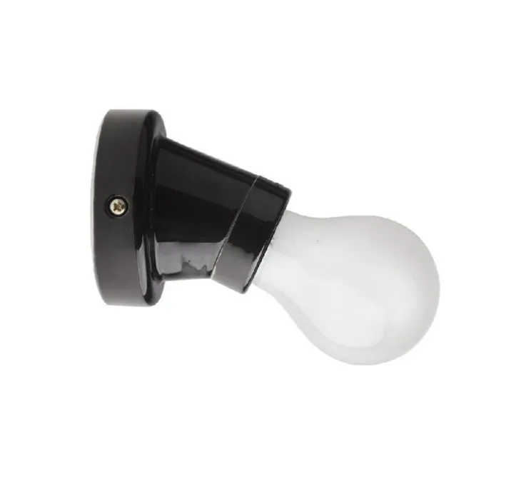 Applique murale, Light.002, noir, Ø8cm, H7,5cm - Zangra
