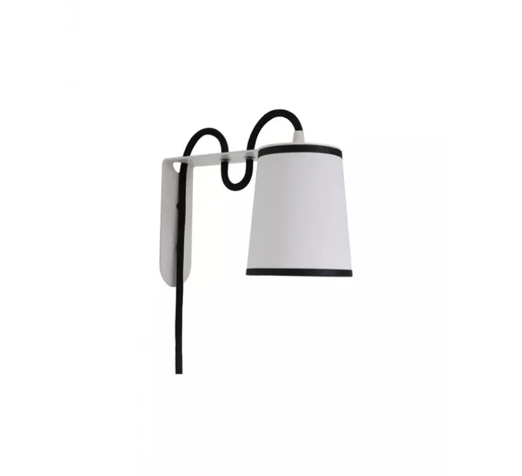 Applique murale, Lightbook, noir et blanc, Ø10cm, H14cm - DesignHeure