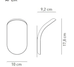 Applique murale, Lik, bronze, LED, 1300lm, L10cm, H17,8cm - Axolight