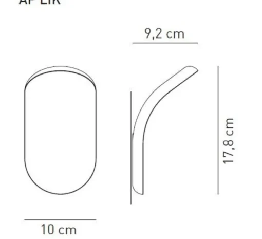 Applique murale, Lik, bronze, LED, 1300lm, L10cm, H17,8cm - Axolight