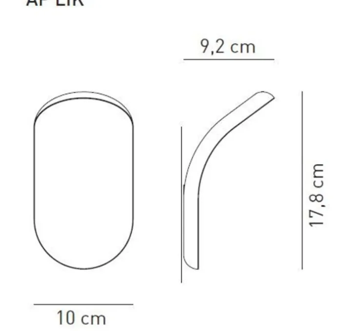 Applique murale, Lik, bronze, LED, 1300lm, L10cm, H17,8cm - Axolight