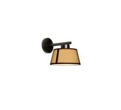 Applique murale, Lilly, 558.42, noir texturé, tissu beige et maille noire, L22cm, H22cm - Tooy