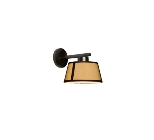 Applique murale, Lilly, 558.42, noir texturé, tissu beige et maille noire, L22cm, H22cm - Tooy
