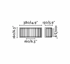 Applique murale, LINDA, blanc, L38cm, H16cm - Faro