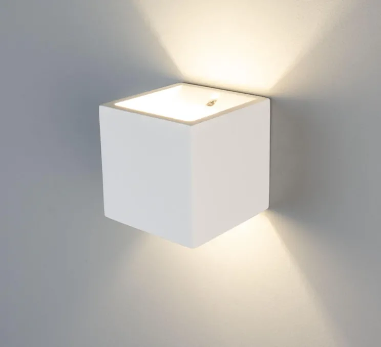 Applique murale, Lisbon, blanc, Ø11.5cm, H11.5cm - Mullan Lighting