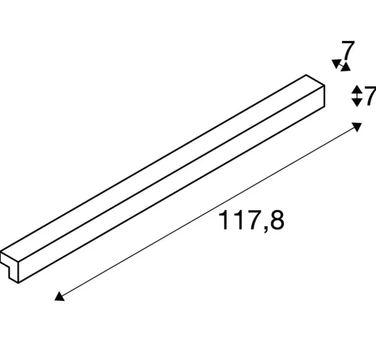 Applique murale, L-Line 120, blanc, IP44, LED, 3000K, 1650 lm, L117,8cm, H7cm - SLV