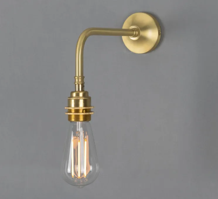 Applique murale, Lome, Laiton satiné, L8cm, H17cm - Mullan Lighting