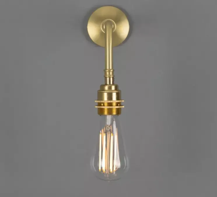 Applique murale, Lome, Laiton satiné, L8cm, H17cm - Mullan Lighting