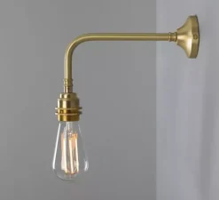 Applique murale, Lome, Laiton satiné, L8cm, H17cm - Mullan Lighting