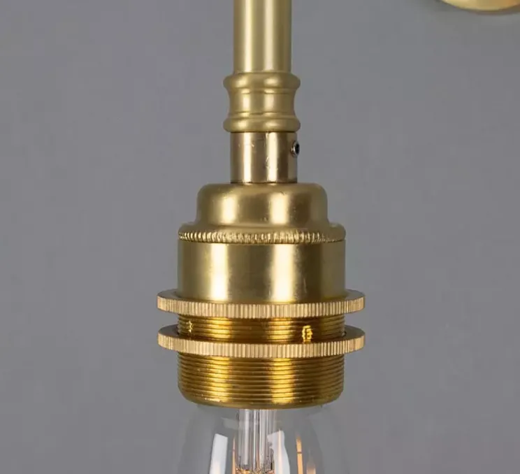 Applique murale, Lome, Laiton satiné, L8cm, H17cm - Mullan Lighting