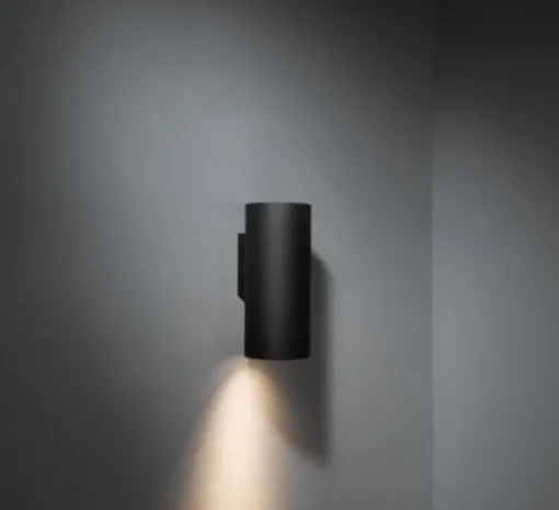 Applique murale, Lotis Tubed, noir et blanc, Ø9cm - Modular