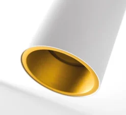 Applique murale, Lotis tubed wall 2x, blanc et or, H27,5cm - Modular