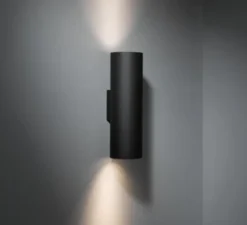 Applique murale, Lotis tubed wall 2x, blanc, noir, H27,5cm - Modular