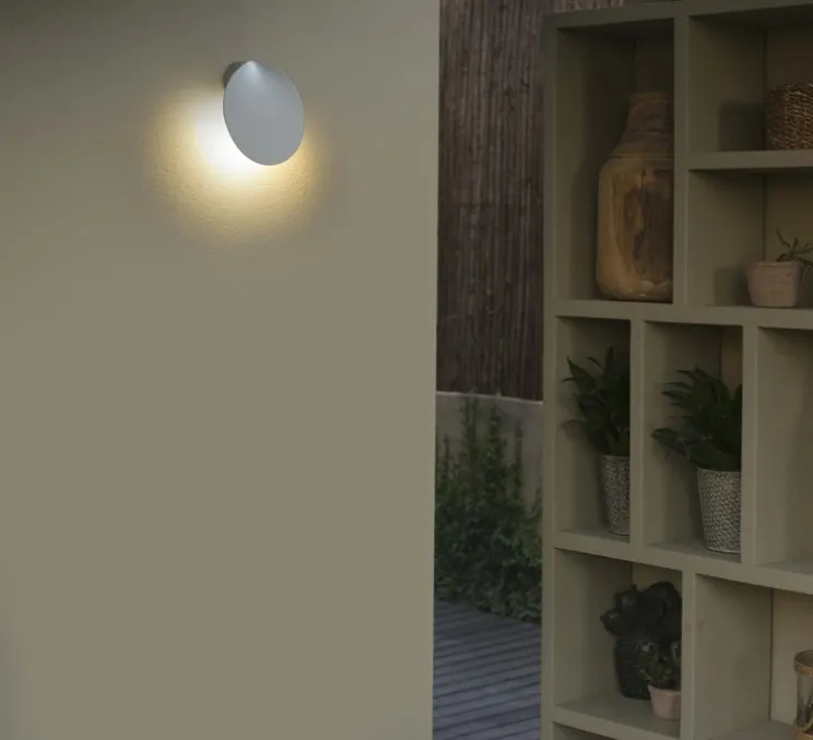 Applique murale, Lotus, blanc, LED, 3000k, 1120lm, Ø22,5cm, H11cm - Faro