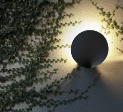 Applique murale, Lotus, gris anthracite, LED, IP65, 3000k, 1120lm, Ø22,5cm, H11cm - Faro