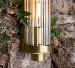 Applique murale, Louise, laiton satiné, Ø10cm, H47cm - Mullan Lighting