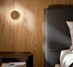 Applique murale, Ludo, or mat, LED, dim, 3000K, 289 lm, Ø12,6cm, H8cm - Penta