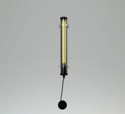 Applique murale, Lukas, nid d'abeille noir, IP65, Ø7,2cm, H56,2cm - Elements lighting