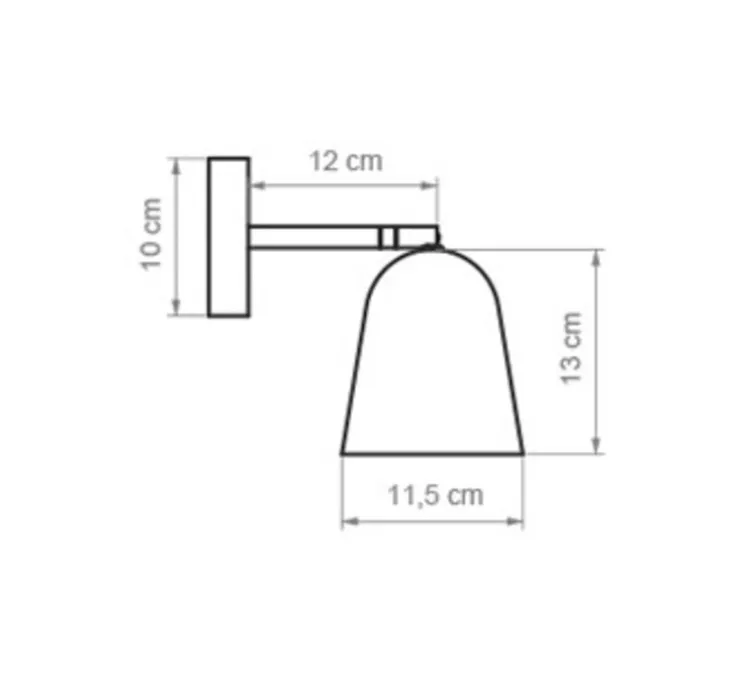 Applique murale, Lula A1, noir, Ø11,5cm, H13cm - Luxcambra