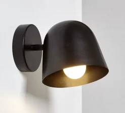 Applique murale, Lula A2, noir, Ø13cm, H13cm - Luxcambra