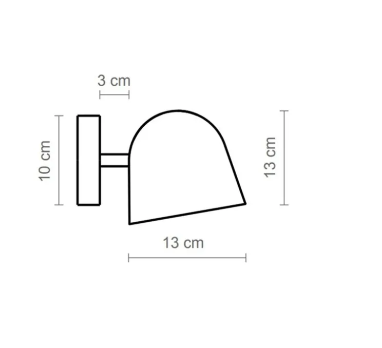 Applique murale, Lula A2, noir, Ø13cm, H13cm - Luxcambra