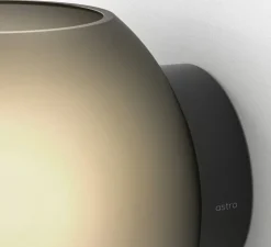 Applique murale, Luna, verre fumé, L21cm, H17cm - Astro