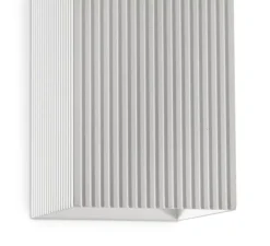 Applique murale, Lune 2L, cannelée, blanc, L8cm, H15,5cm - Faro